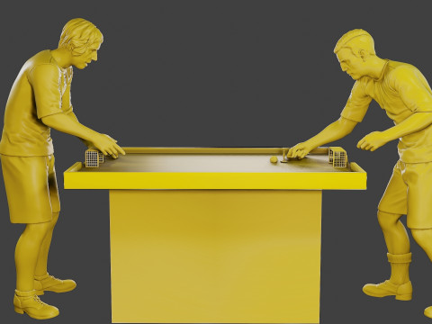 Soccer Table Players 3D Print Model