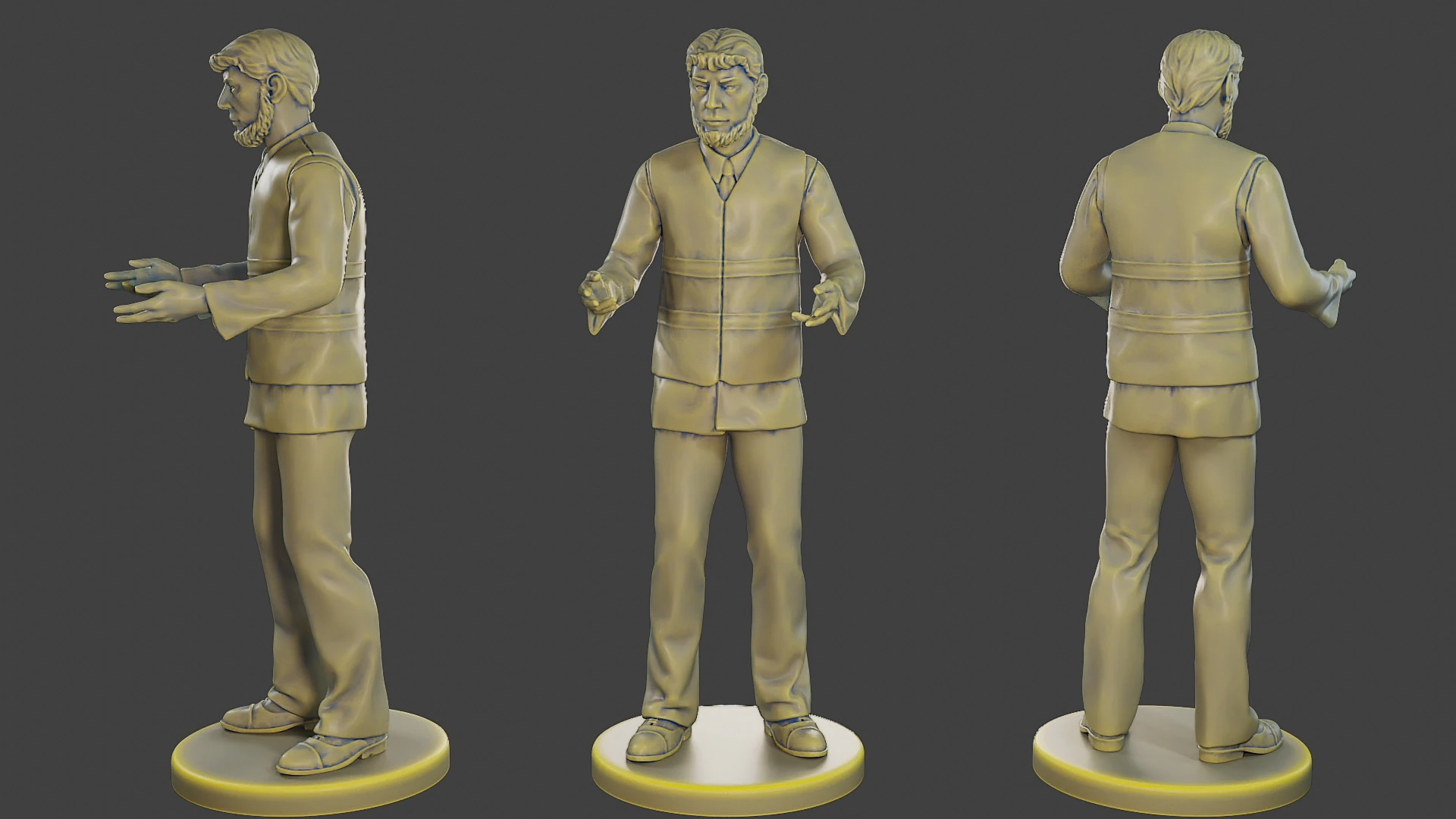 Male Securityreflective vest MSRV 006 3D Print Model .c4d .max .obj .3ds .fbx .stl .blend 