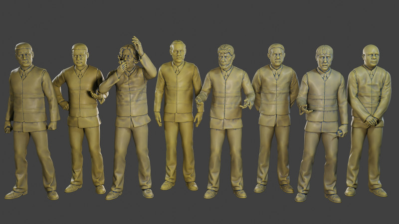 Male Securityreflective vest MSRV Pack1 3D 프린트 모델 .c4d .max .obj .3ds .fbx .stl .blend 