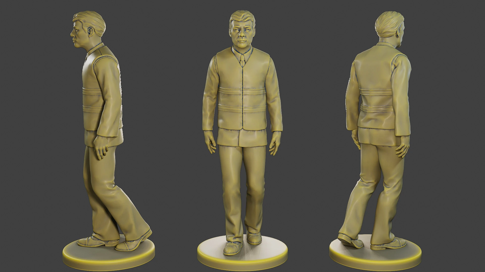 Male Securityreflective vest MSRV 015 3D Print Model .c4d .max .obj .3ds .fbx .stl .blend