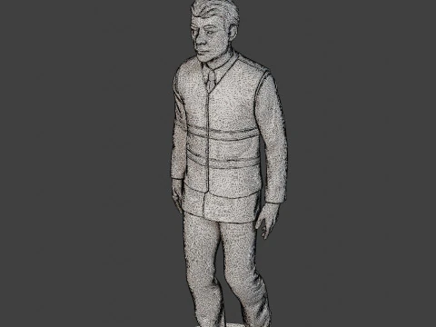 Male Securityreflective vest MSRV 015 3D Print Model