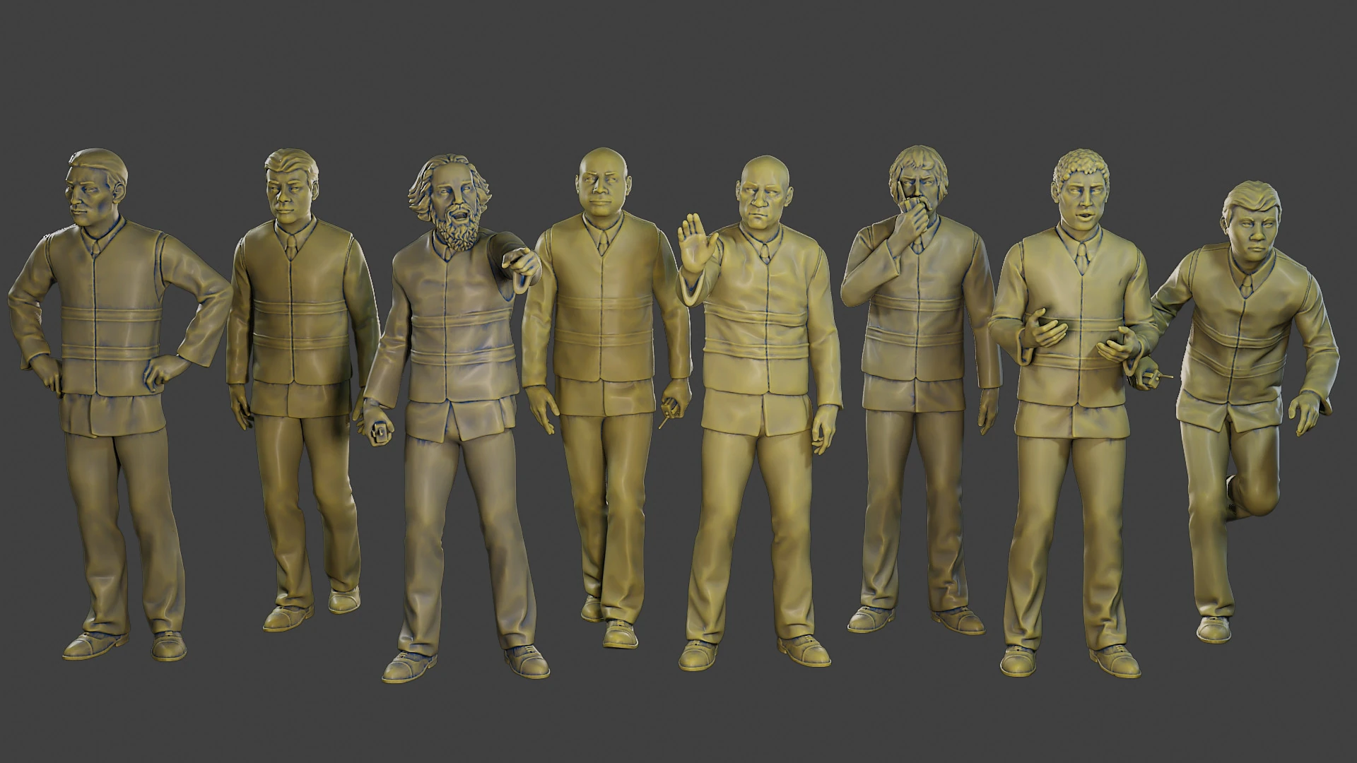 Male Securityreflective vest MSRV Pack2 3D Print Model .c4d .max .obj .3ds .fbx .stl .blend 
