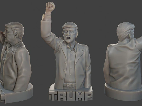 Scultura di lotta di Donald Trump Modello di stampa 3D