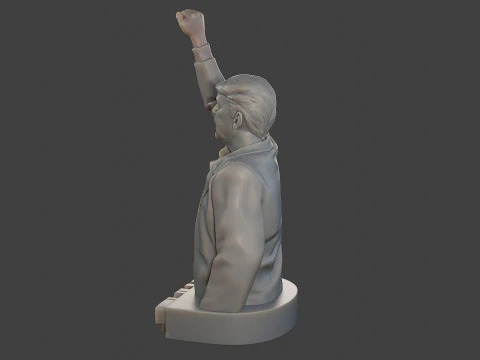Donald Trump Fight Sculpture 3D Print Model