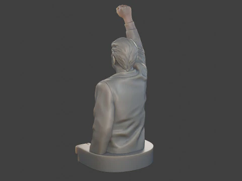 Donald Trump Fight Sculpture 3D Print Model