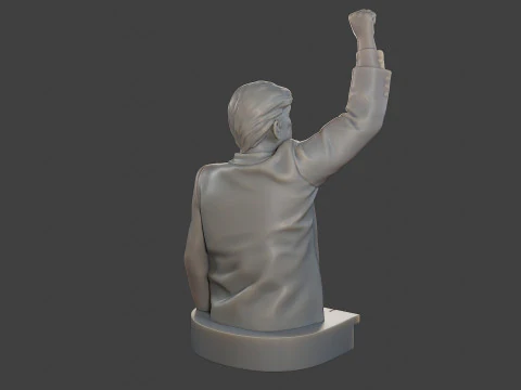 Donald Trump Fight Sculpture 3D Print Model