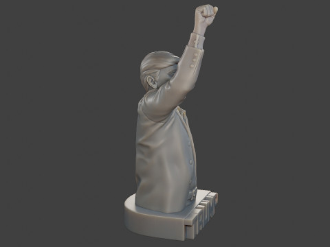 Donald Trump Fight Sculpture 3D 打印模型