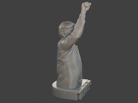 Donald Trump Fight Sculpture 3D Print Model