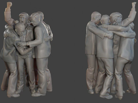 Gruppo di sopravvissuti di Donald Trump Modello di stampa 3D