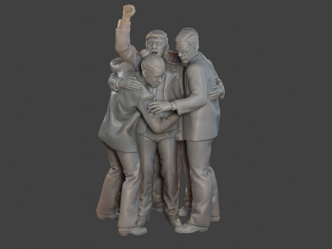 Donald Trump Survivor Group 3D Принт Модель