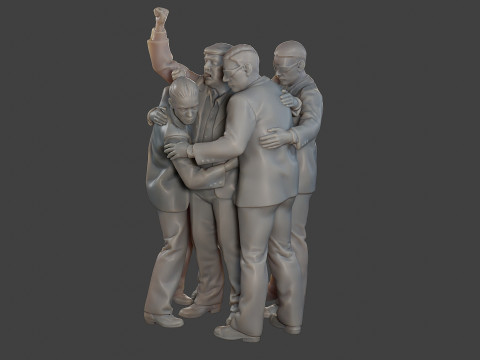 Donald Trump Survivor Group 3D Принт Модель