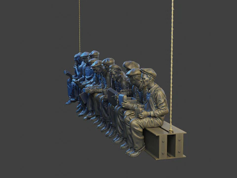 Lunch atop a Skyscraper 3D Print Model