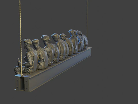 Lunch atop a Skyscraper 3D Print Model