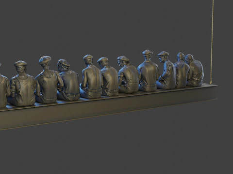 Lunch atop a Skyscraper 3D Print Model