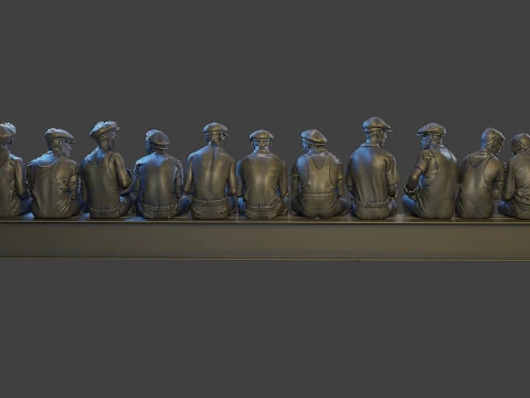 Lunch atop a Skyscraper 3D Print Model