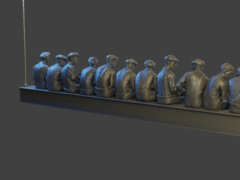 Lunch atop a Skyscraper 3D Print Model