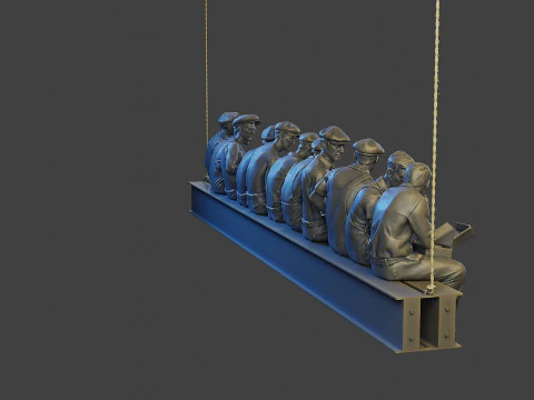 Lunch atop a Skyscraper 3D Print Model