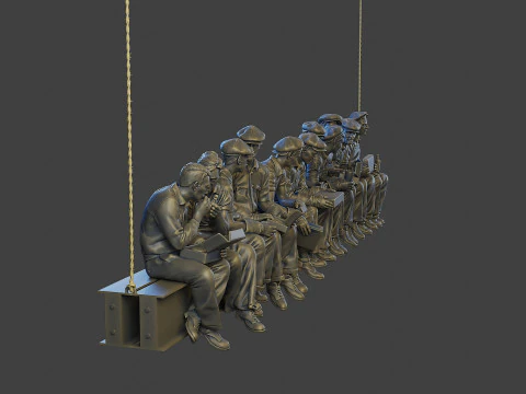 Lunch atop a Skyscraper 3D Print Model