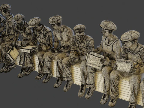 Lunch atop a Skyscraper 3D Print Model