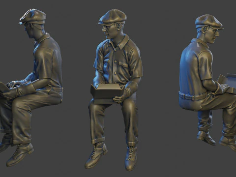 Lunch atop a Skyscraper 3D Print Model