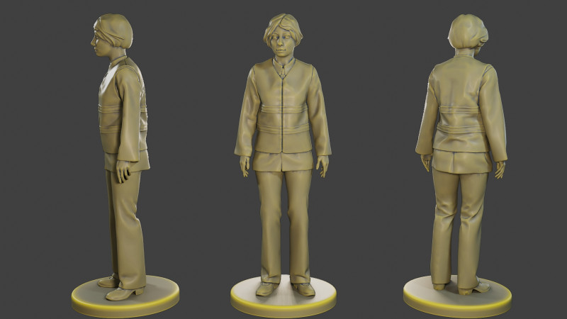 Female Security reflective vest FSRV 002 3Dプリントモデル .c4d .max .obj .3ds .fbx .stl .blend 