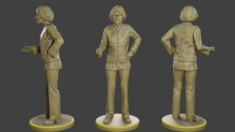 Female Security reflective vest FSRV 003 3D-printmodel .c4d .max .obj .3ds .fbx .stl .blend 