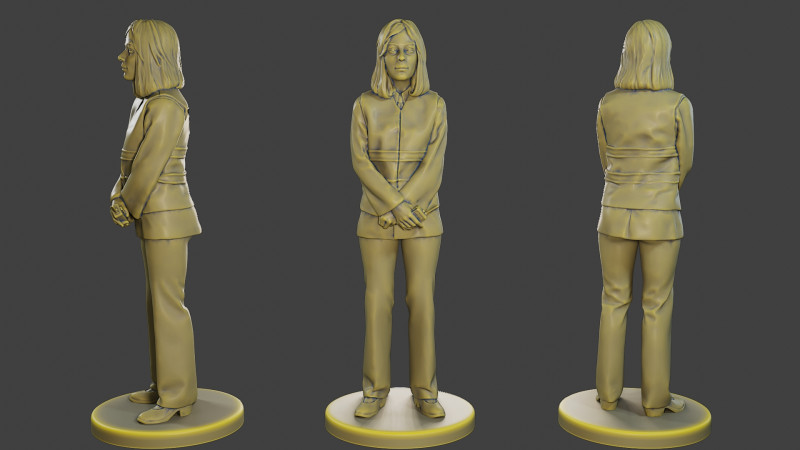 Female Security reflective vest FSRV 005 Modelo de impresión 3D .c4d .max .obj .3ds .fbx .stl .blend 