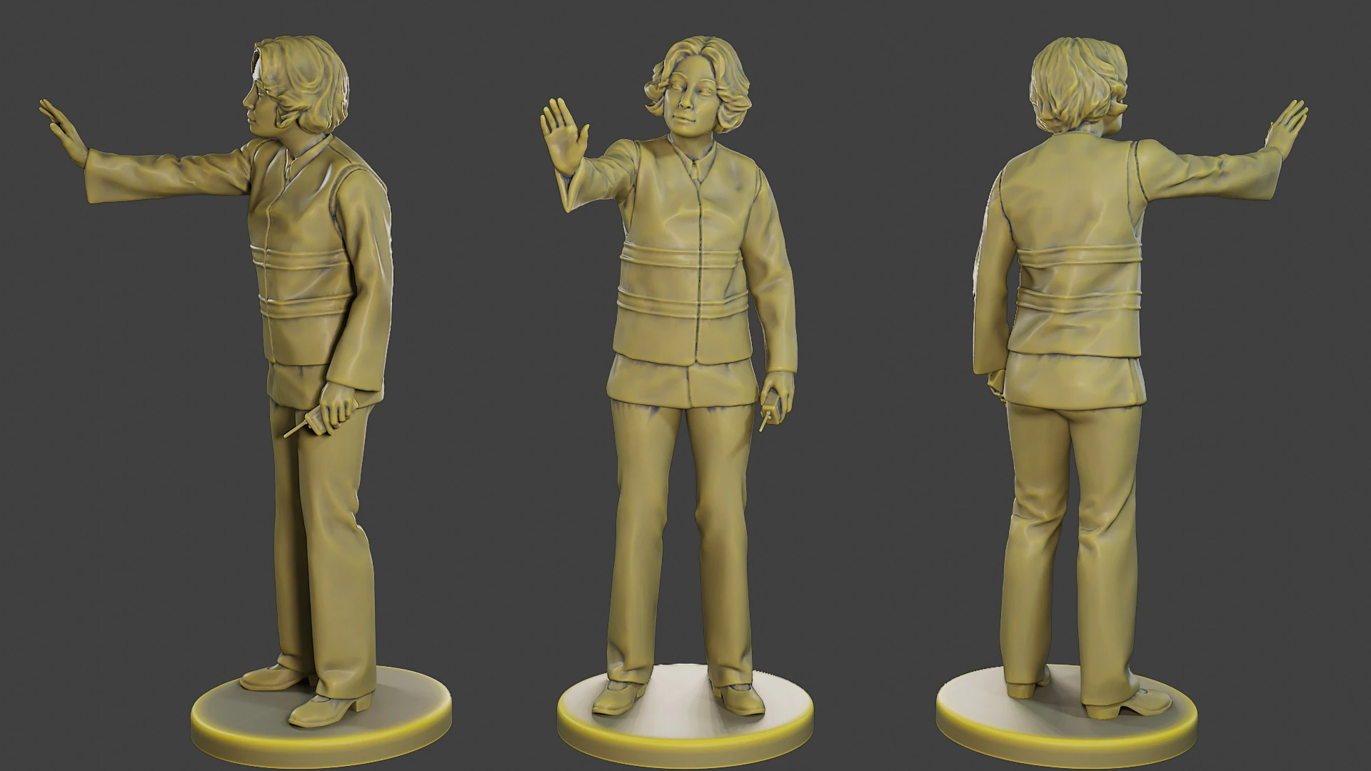Female Security reflective vest FSRV 006 3D Print Model .c4d .max .obj .3ds .fbx .stl .blend 