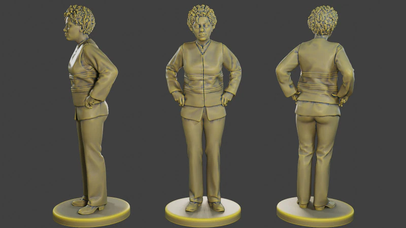 Colete refletivo de seguran&ccedil;a feminino FSRV 007 Modelo de Impressão 3D .c4d .max .obj .3ds .fbx .stl .blend 