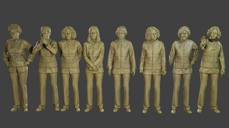 Female Security reflective vest FSRV Pack 1 Modèles 3D en vedette .c4d .max .obj .3ds .fbx .stl .blend 