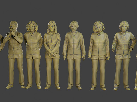 Female Security reflective vest FSRV Pack 1 3D Print Model