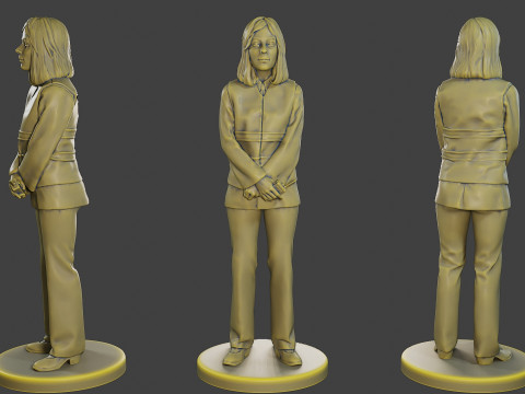 Female Security reflective vest FSRV Pack 1 Modèles 3D en vedette