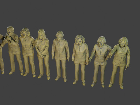 Female Security reflective vest FSRV Pack 1 Modèles 3D en vedette