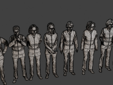 Female Security reflective vest FSRV Pack 1 Modèles 3D en vedette