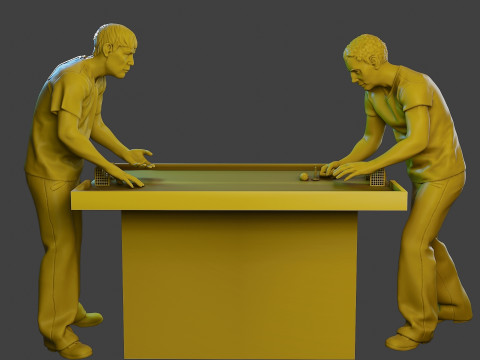 Soccer Table Players 2 3D Print Model