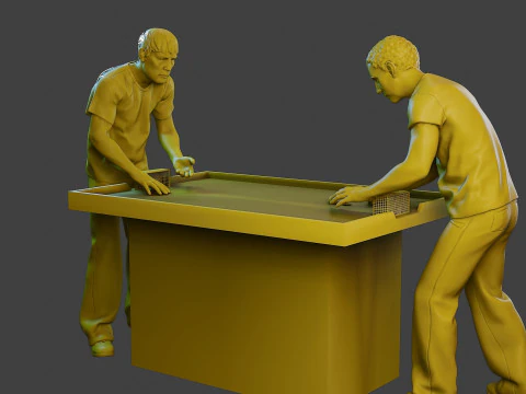 Soccer Table Players 2 3D Print Model