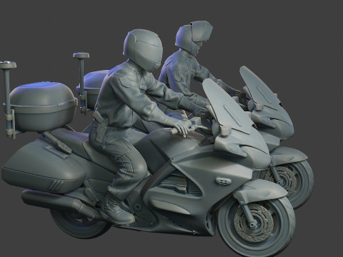 Honda ST 1300 police HSTP1 001 - 002 Model do druku 3D