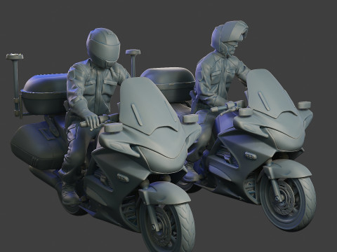 Honda ST 1300 police HSTP1 001 - 002 Model do druku 3D