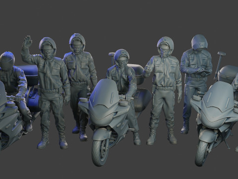 Honda ST 1300 police HSTP1 Pack1 Modelo de impresión 3D