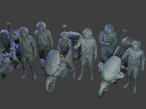 Honda ST 1300 police HSTP1 Pack1 Modelo de impresión 3D