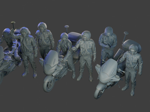Honda ST 1300 police HSTP1 Pack1 Modelo de impresión 3D