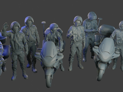 Honda ST 1300 police HSTP1 Pack1 Modelo de impresión 3D