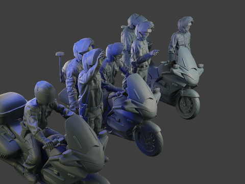 Honda ST 1300 police HSTP1 Pack1 Modelo de impresión 3D