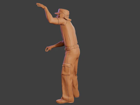 Мужской музыкальный диджей MMDJM 001 3D Принт Модель