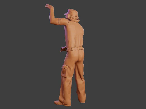 Мужской музыкальный диджей MMDJM 001 3D Принт Модель