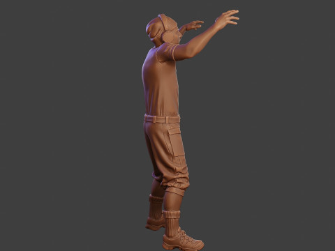 Male Music DJ MMDJM 002 3D-printmodel