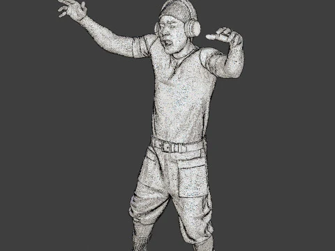 Мужской музыкальный диджей MMDJM 002 3D Принт Модель