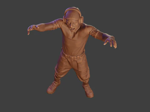 Мужской музыкальный диджей MMDJM 002 3D Принт Модель