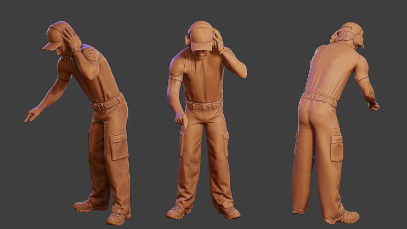 Мужской музыкальный диджей MMDJM 003 3D Принт Модель .c4d .max .obj .3ds .fbx .stl .blend