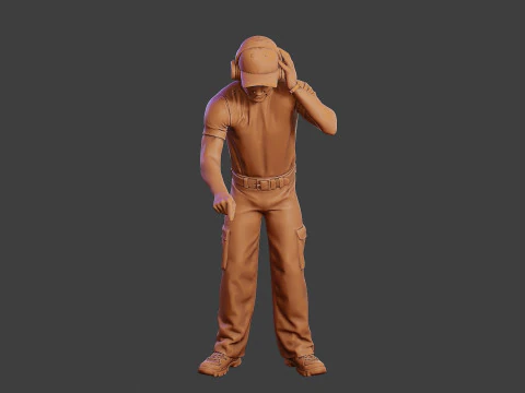 Мужской музыкальный диджей MMDJM 003 3D Принт Модель